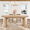 70.8"Oval Dining Table for 6-8, Long Large Kitchen Table with Thick Sturdy Wooden Base, Farmhouse Dining Room Table for Kitchen, Living Room,Office - 4 of 4