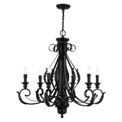 Livex Lighting Valencia 6 - Light Chandelier in  Shiny Black