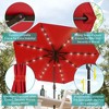 Sonkuki Patio 9FT LED Market Umbrellas With Solar Lights, Table Umbrella for Patio and Outdoor With Tilt Button for Deck and Pool - 4 of 4