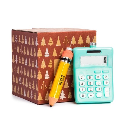 calculator and pencil