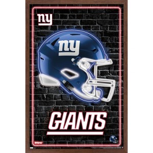 Trends International NFL New York Giants - Neon Helmet 23 Framed Wall Poster Prints - 1 of 4