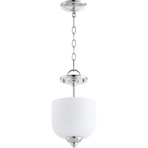 Quorum Lighting Richmond 3-Light Pendant, Polished Nickel, 8W x 14H, Glass, Dry Rated - 1 of 1