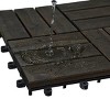 SEVOBAL 10PCS Carpet Tiles Acacia Wood Interlocking Deck Tiles Waterproof Anti-mildew Mold Resistant for Outdoor Spaces, Brown, 12.88"*12.88"*7.13" - 4 of 4