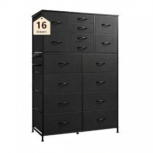 MAYEERTY Tall Dresser Fabric Storage Tower Wooden Top for Kid Room Closet Entryway Nursery - 1 of 4