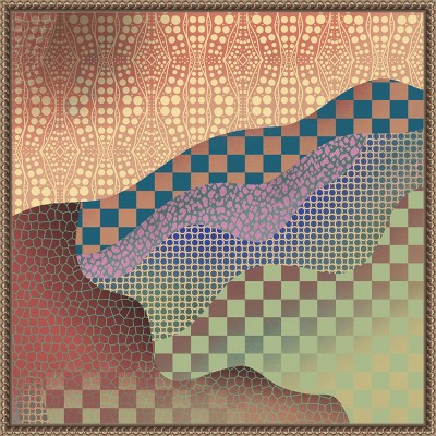 Earth Tones Abstract Geometric Canvas Wall Art, 22x22