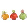 Transpac Glass Pumpkin Set of 3 for Fall Decor Decorative Objects Perfect for Autumn Home Decoration - 2 of 3