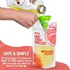 Reusable Drink Pouches – Clear Bags with Straws, Double Zipper Leak-Free Smoothie and Juice Storage Pouches, BPA-Free - 3 of 4