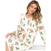 Casual Nights Women's Flannel Floral Long Sleeve Nightgown - 3 of 4