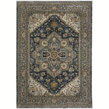 ORIENTAL WEAVERS Aberdeen 1144Q Rectangle Traditional Rug, Blue - 3 ft. 3 in. x 5 ft.