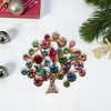 Unique Bargains Christmas Brooches YNCP1554 Halloween Tree Alloy Dripping Wax Multicolor 1.89"x1.77" 1 Pc - 2 of 4