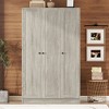 NicBex 66.90"H Modern Armoire Wardrobe Closet Storage Cabinet with 3 Doors & Internal Shelves for Bedroom - 2 of 4