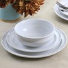Gibson Hillington 4 Piece 6.5 Inch Round Fine Ceramic Bowl Set in White - 4 of 4