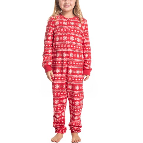 Hanes Childrens Unisex We Are Family Pajama Set Ivory RedcoveFairisle 5