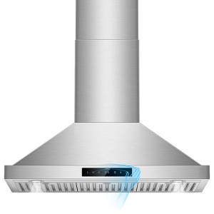 Hooure 900CFM Ducted Under Cabinet Range Hood in Stainless - 1 of 4