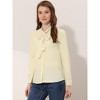 INSPIRE CHIC Women's Tie Neck Contrast Color Button Down Long Sleeves Shirt - 3 of 4
