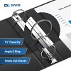 Easyview 2pk Premium 1.5" Angled D-Ring Binder 11" x 17" Black: Polypropylene, 350 Sheet Capacity, Hard Cover - 3 of 4