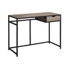 INFURNIC Desks 42"L Compact Computer Desk with Storage Drawer and Slender Metal Frame for Home Office, Brown, 42.25"*20"*30" - 2 of 4