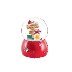 Evergreen LED Polyresin Water Globe with Gnome Icon, Merry Christmas Indoor Christmas and Holiday Decor - 1 of 2
