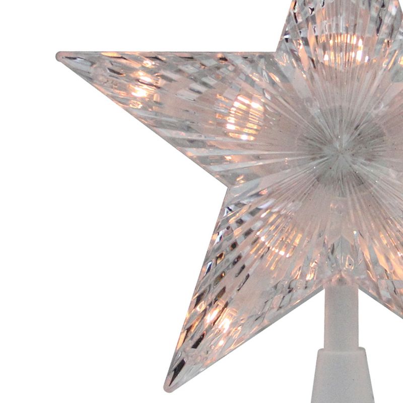 Northlight 7.25" Clear 5-Point Star Traditional Christmas Tree Topper- Clear Lights, 3 of 6