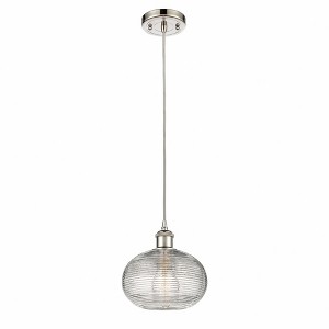 Ithaca - 1 Light Cord Hung Mini Pendant In Industrial Style-8.25 Inches Tall and 8 Inches Wide - 1 of 1