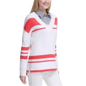 Calvin Klein Womens Striped Pullover Sweater - 1 of 1