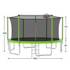 Jump Into Fun 14FT for Kids Children with Safety Enclosure Net And Basketball Hoop Outdoor Backyards Recreational Trampoline Durable Fun - 2 of 4