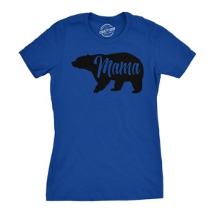 Womens Mama Bear T shirt Cute Funny Best Mom of Boys Girls Cool Mother Tee - Crazy Dog Women's T Shirt - 1 of 4