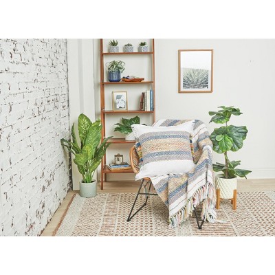 Ashley Multicolor Woven Stripe Cotton Throw Pillow