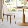 Dining Table Set for 2, Small Round Pedestal Kitchen Table with Upholstered Chairs, Ideal for Breakfast Nooks or Apartments-Tanpinhause - 2 of 4
