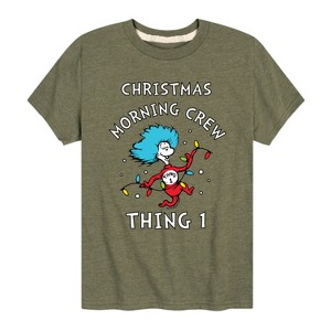 Boys' - The Cat in the Hat - Christmas Morning Crew Thing 1 Short Sleeve Graphic T-Shirt - 1 of 4
