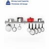 Floating Shelves for Wall, NSF Commercial Wall Shelf, 12" x 60" Shelf Pot Rack with Backsplash & 10 Hooks, Stainless Steel Floating Shelves, for Pans - 4 of 4