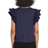 Women's SLEEVELESS RUFFLE SWEATSHIRT - GOLDIE - 2 of 2
