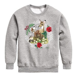 Boys' - Disney - Christmas - Family In The Forest Graphic Long Sleeve Fleece Sweatshirt - 1 of 4