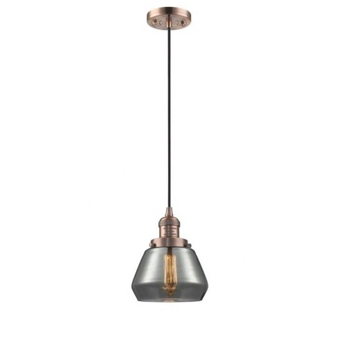 Innovations Lighting Fulton 1 - Light Pendant in  Antique Copper - image 1 of 1