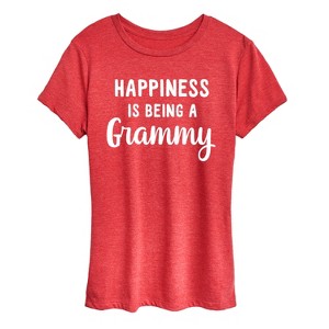 Women's - Instant Message - Happiness is Being a Grammy Short Sleeve Graphic T-Shirt - 1 of 4