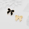 Gold Bow Earrings for Women Teen Pink Bowtie Dainty Long Tassel Drop Stud Trendy Statement Jewelry Gift - 4 of 4