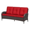 UPTIOT 3-seat Outdoor Rattan Sofa With Cushions - 2 of 4