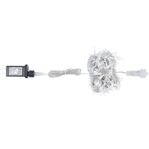 Itopfox 360 LED Icicle Christmas Lights 42.6ft 60 Drops 8 Modes Connectable Indoor Outdoor Waterproof Curtain String Lights Warm White 1 Pack - 1 of 4