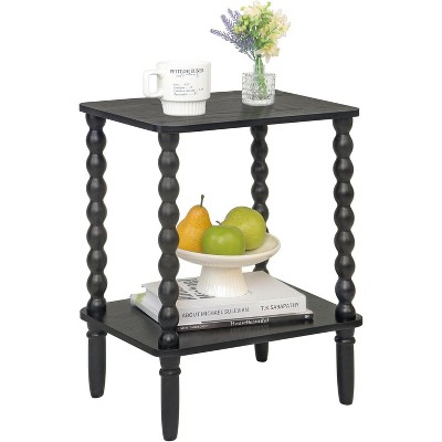 Side Table, Small End Table with Storage Shelf, 2-Tier Small Coffee Tables Living Room