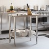 vidaXL Kitchen Work Table 32.5 in.x21.7 in.x33.5 in. Stainless Steel - 3 of 4