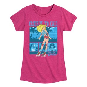 Girls' - Barbie - Beach Fitted Short Sleeve Graphic T-Shirt - 1 of 4