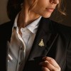 Ross-Simons 3.5-4mm Cultured Pearl Christmas Tree Pin/Pendant Necklace in 18kt Gold Over Sterling With Single Diamond Size 18 - 3 of 4