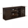 FONTOI 58" TV Stands for Televisions up to 65 Inchs, Entertainment Center with Sliding Barn Doors and Storage Cabinets, Dark Brown, 58"*27.4"*15.5" - 3 of 4