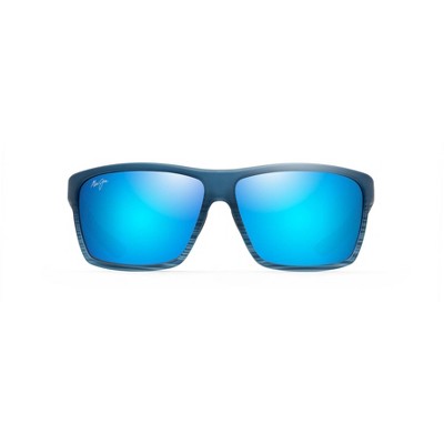 Maui Jim Alenuihaha Wrap Sunglasses - Blue Lenses With Blue