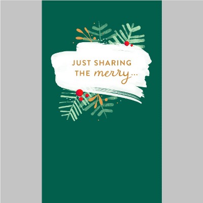 Greenery with Banner Christmas Card