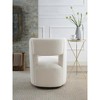 Swivel Barrel Chair with Soft Teddy Fabric - 3 of 4