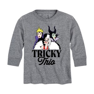Boys' - Disney Villains - Tricky Trio Long Sleeve Graphic T-Shirt - 1 of 4