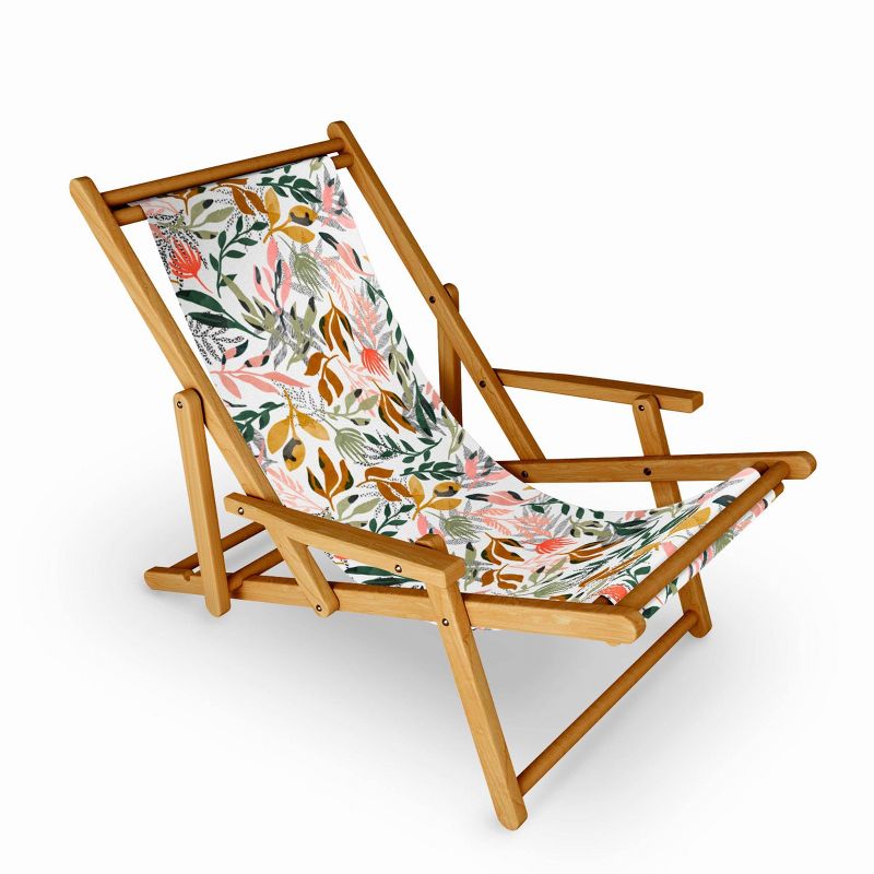 Marta Barragan Camarasa Modern Nature JL Sling Chair - Deny Designs, UV-Resistant, 3-Position Recline, Artist-Designed, 1 of 4