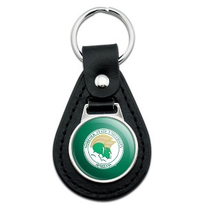 Norfolk State University Primary Logo Black Leather Keychain - 1 of 4