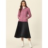 Allegra K Women's Hooded Packable Thickened Short Down Puffer Jacket - 2 of 4
